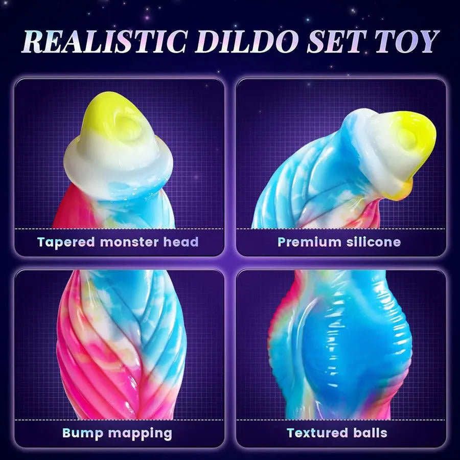 10 Inches Remote Thrusting Knotted Dildo Vibrator