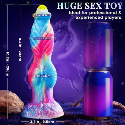 10 Inches Remote Thrusting Knotted Dildo Vibrator