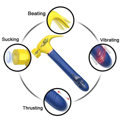 4-In-1 Thrusting Hammer Vibrator Toy for Women