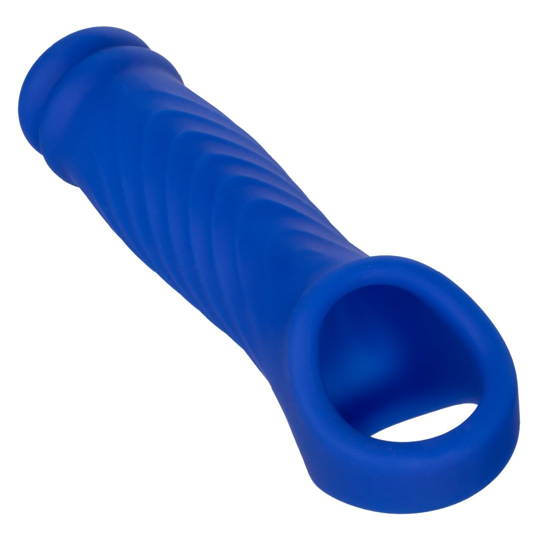 Admiral™ Blue Silicone Wave Penis Extension with Ball Strap