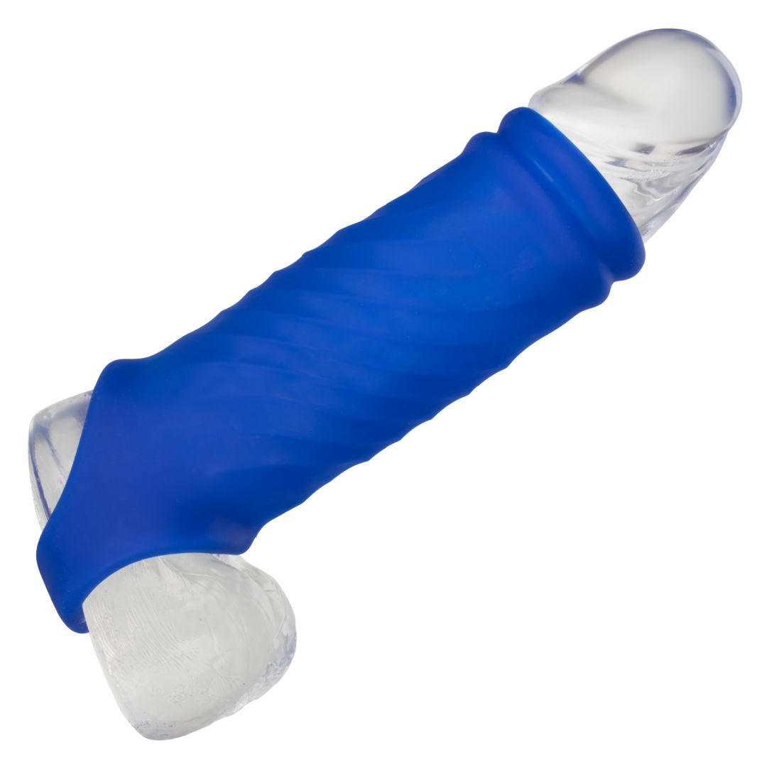 Admiral™ Blue Silicone Wave Penis Extension with Ball Strap