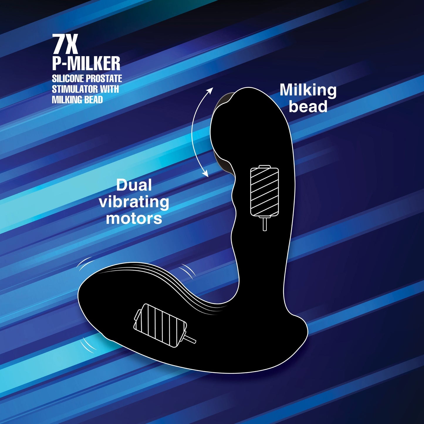 Alpha Pro P-MILKER Silicone Prostate Stimulator with Milking Bead