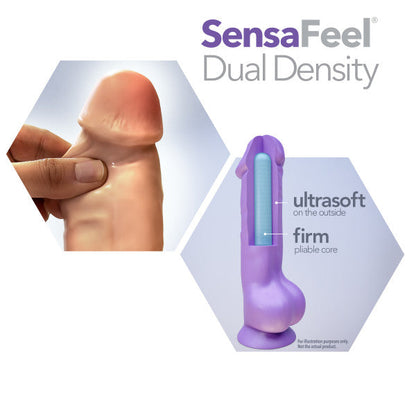 Au Naturel 8 Inch Realistic Feel Dual Density Suction Cup Dildo - Vanilla