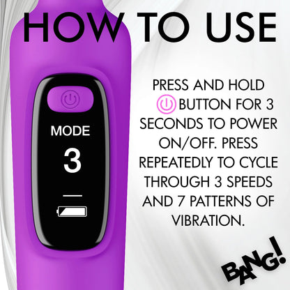 Bang! First Time Wand Vibrator with Digital Display - Purple