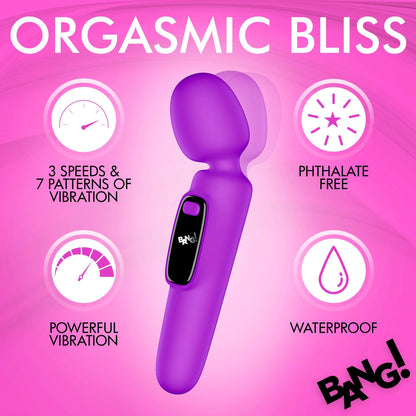 Bang! First Time Wand Vibrator with Digital Display - Purple