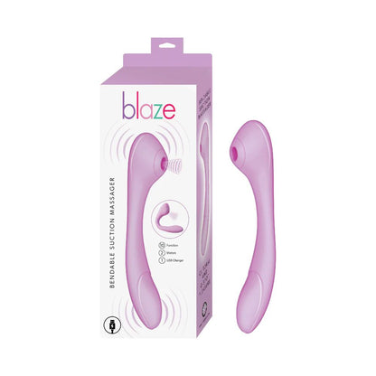 Blaze Air Pulsation and G-Spot Bendable Double Ended Vibrator - Purple