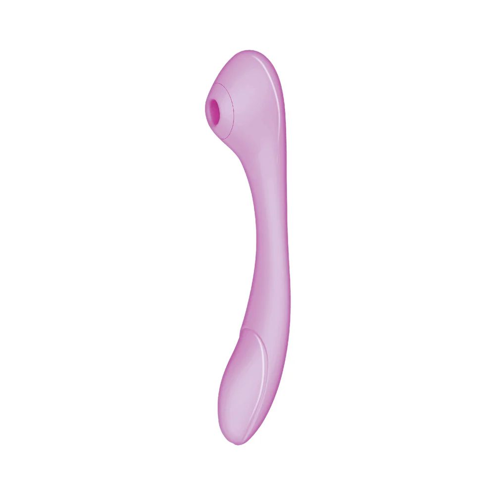 Blaze Air Pulsation and G-Spot Bendable Double Ended Vibrator - Purple