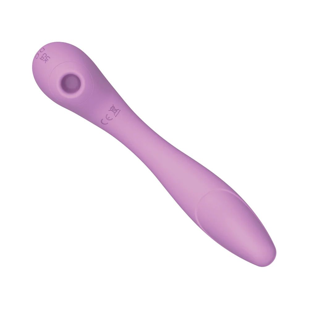 Blaze Air Pulsation and G-Spot Bendable Double Ended Vibrator - Purple