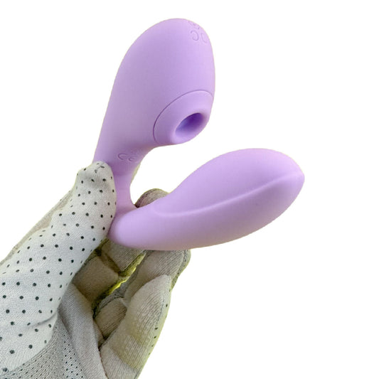 Blaze Air Pulsation and G-Spot Bendable Double Ended Vibrator - Purple