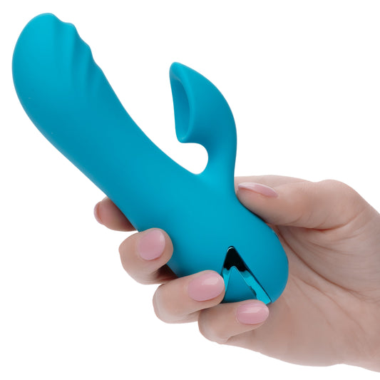 California Dreaming Sunset Beach Seducer Clit Sucking Mini Rabbit Vibrator - Blue