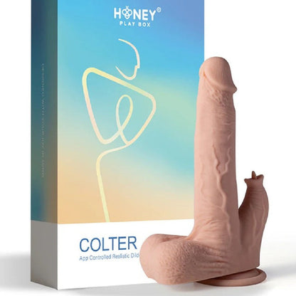 Colter Thrusting Large 8.5" Realistic App Controlled Dildo with Clit Licker