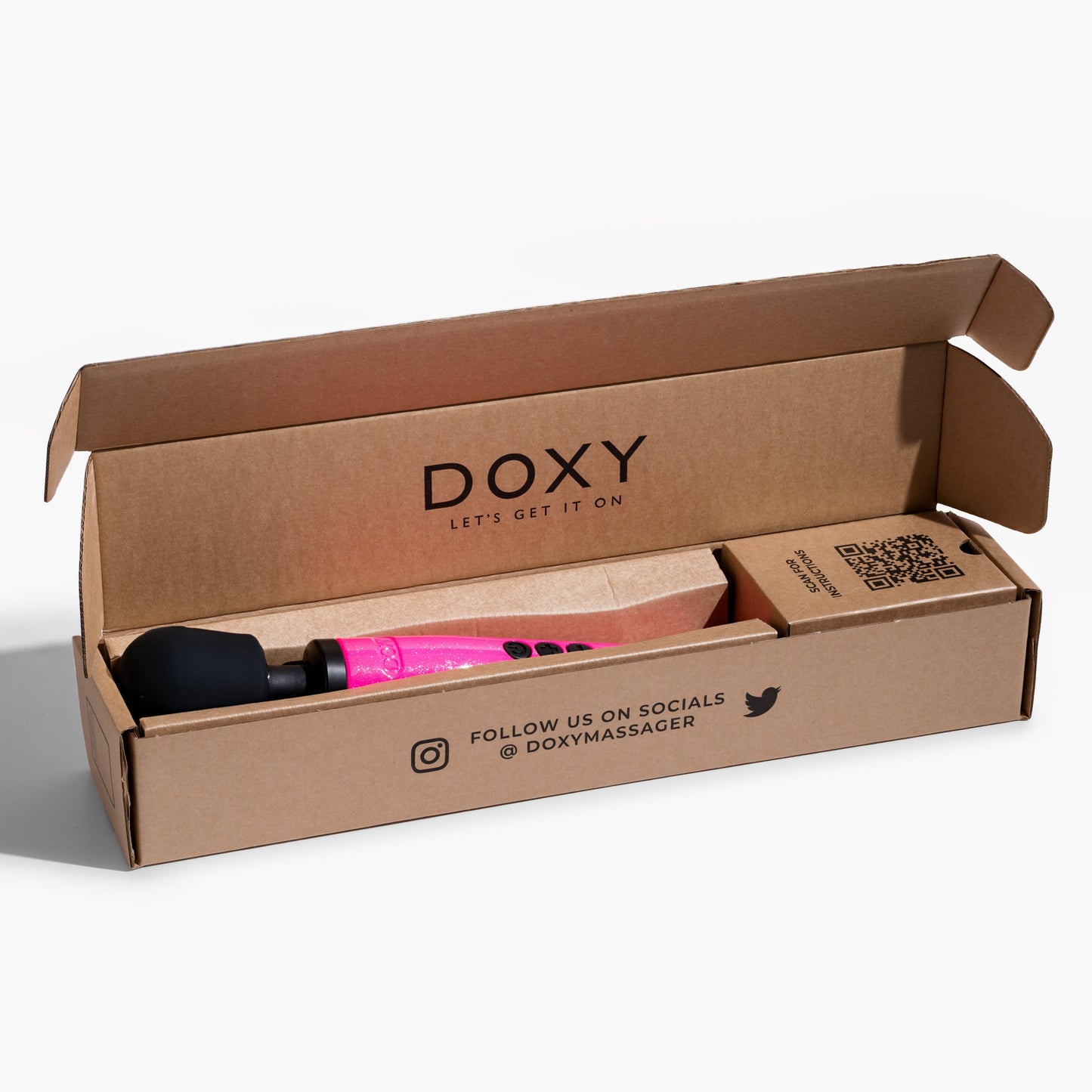 Doxy Die Cast Extra Powerful Wand Vibrator - Hot Pink