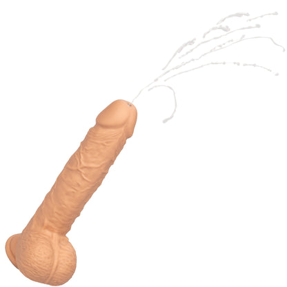 Fuck Stick Squirting Vibrating Silicone Suction Cup Dildo - Vanilla