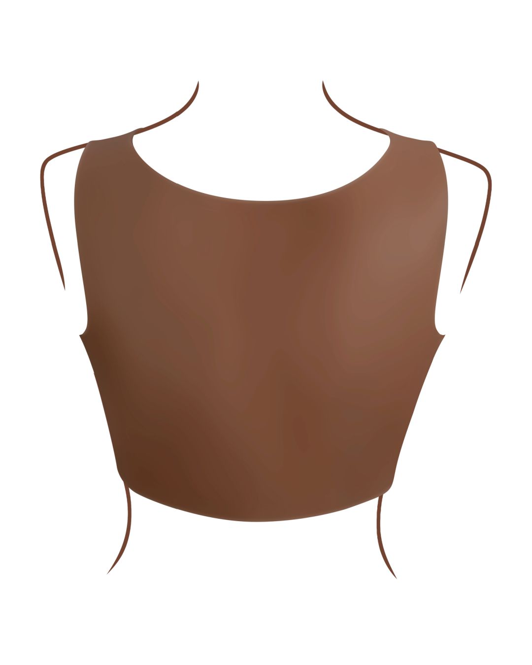 Gender X Wearable Silicone C Cup Breasts - Chocolate