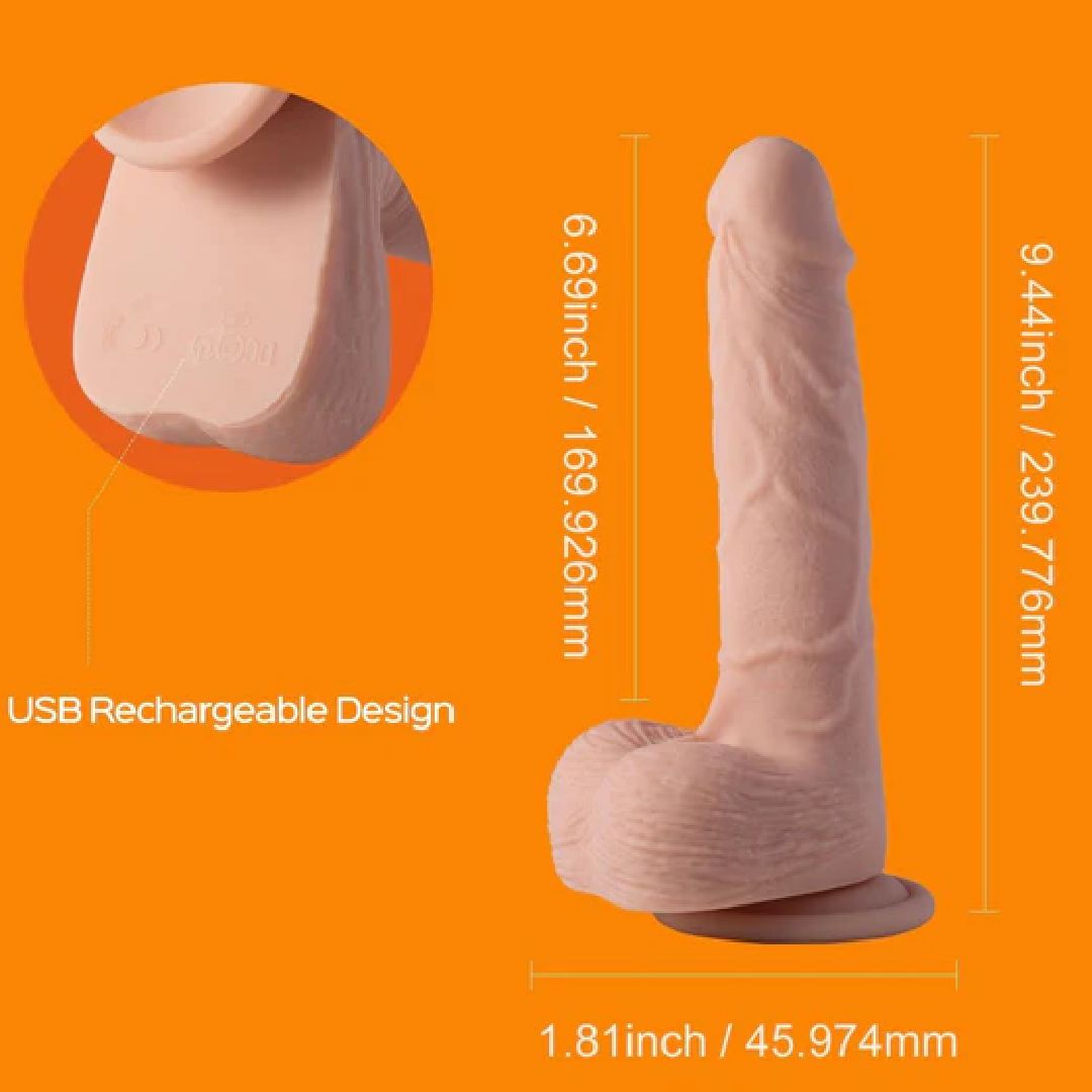 Kenzo Thrusting Large 9.5" Realistic App Controlled Dildo