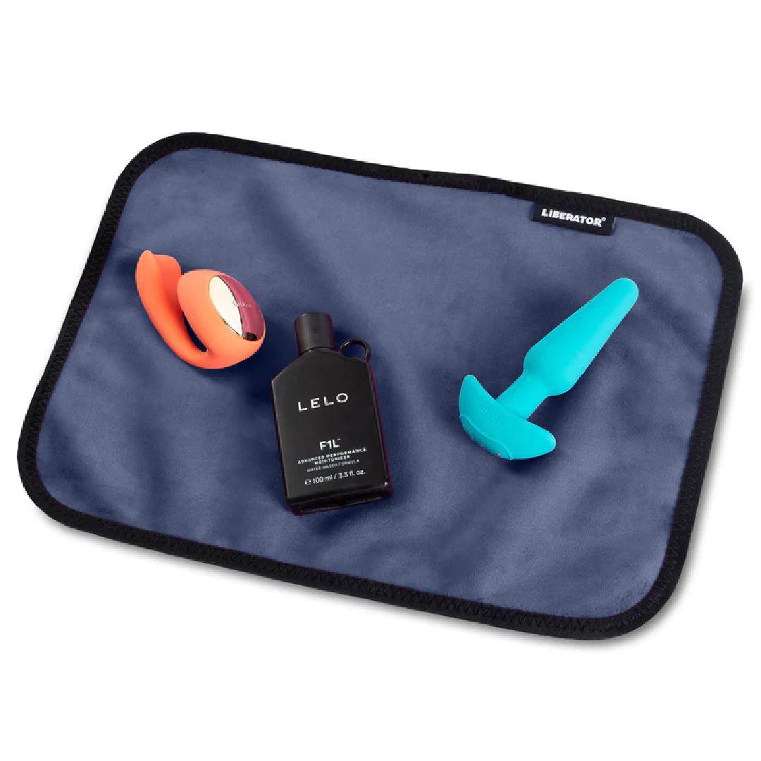 Liberator Fascinator Toy Pad Mini Waterproof Sex Blanket - Blue