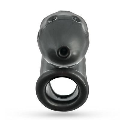 Oxballs Airlock Air-Lite Vented Chastity Cage for Beginners - Steel Grey