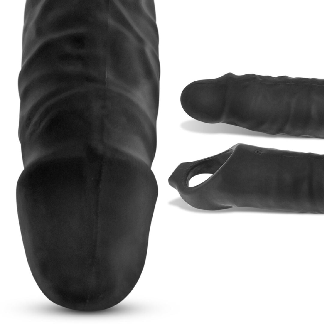 Oxballs Snake Extra Long 11 Inch Cock Sheath with Ball Strap - Black