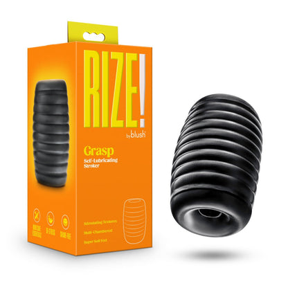 Rize Grasp Self Lubricating Extra Soft Stroker - Black