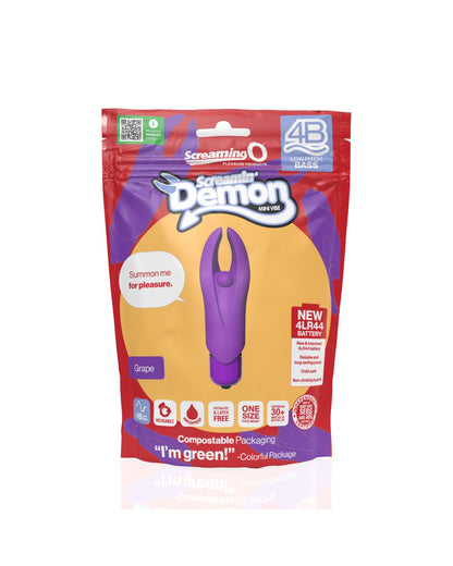 Screamin' Demon 4B Rumbly Bullet Vibrator - Purple