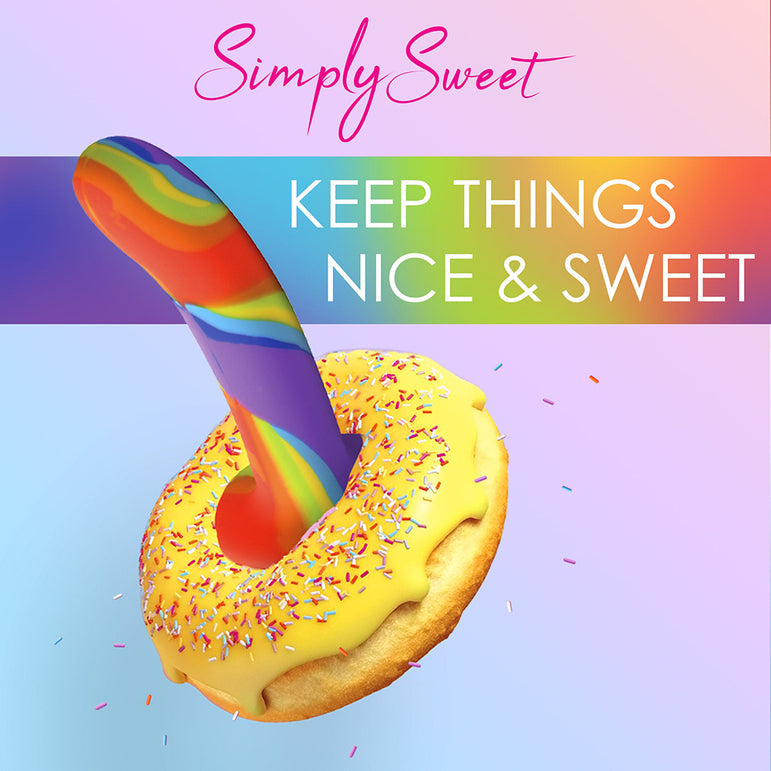 Simply Sweet 7" Rainbow Silicone Dildo