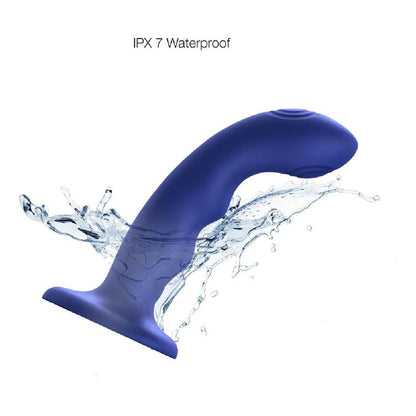 Strap on Me G-Spot Tapping Silicone Dildo - Blue