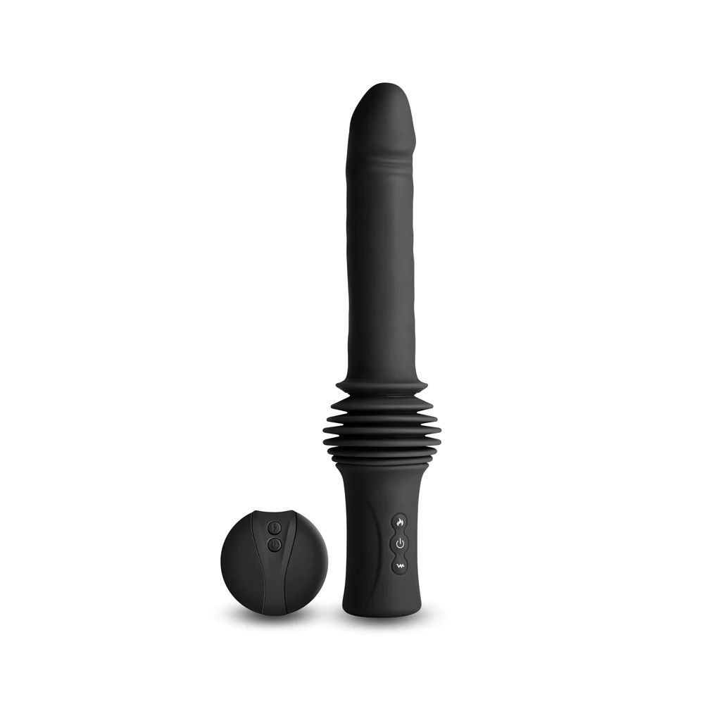 Super Stroker Thrusting Heating Remote Control Dildo with Mount