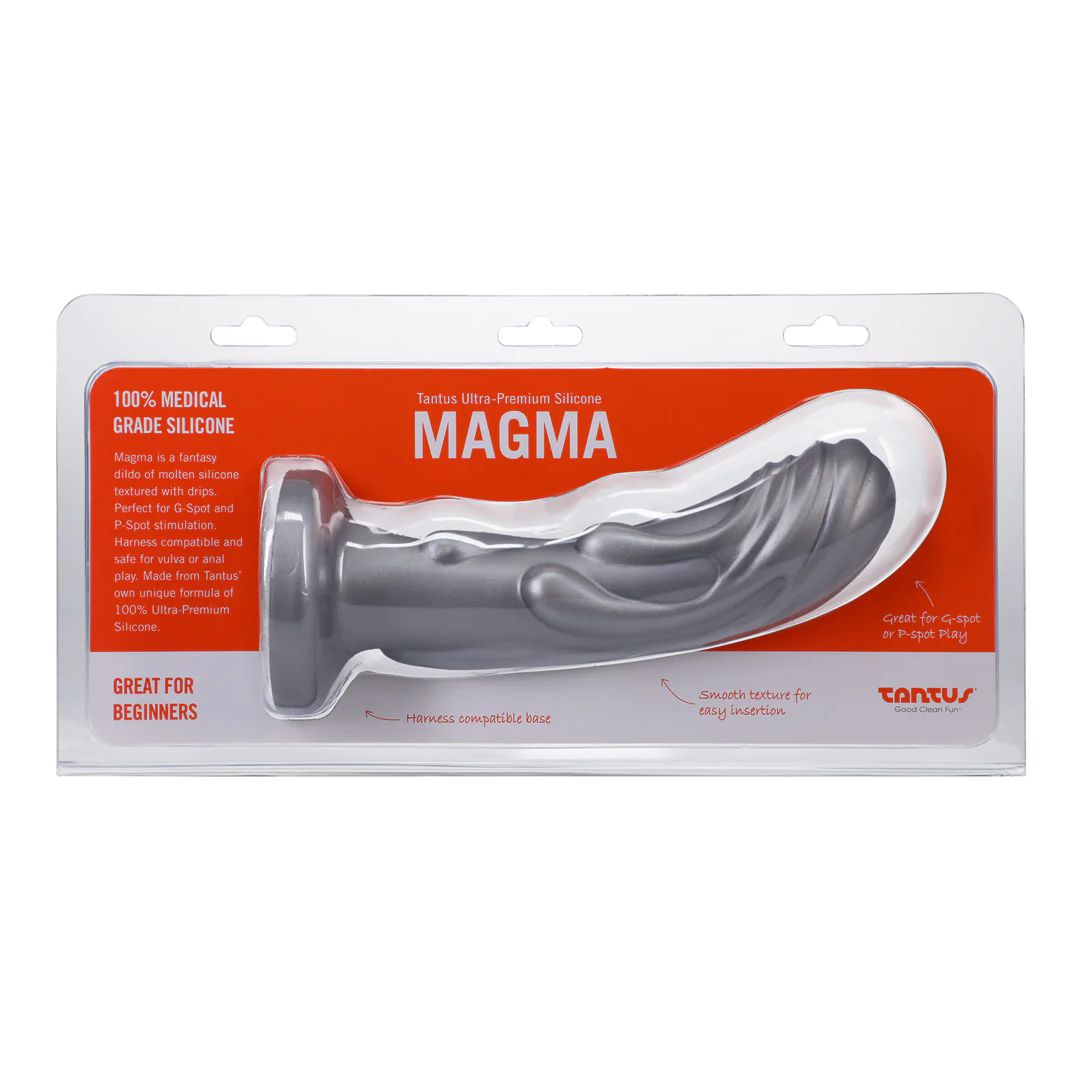 Tantus Magma 7" Silicone Fantasy Dildo - Silver