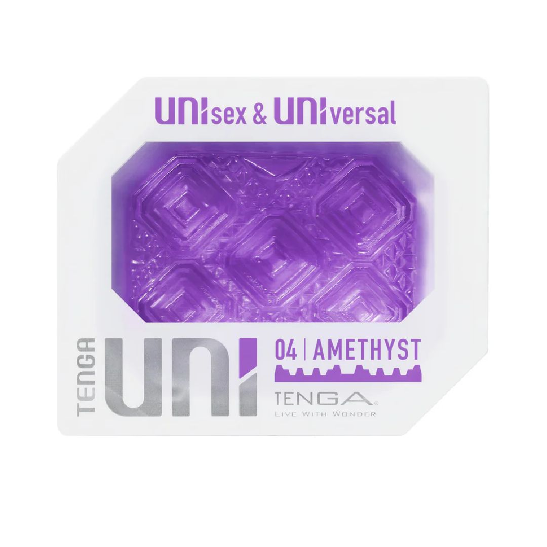 Tenga Uni Amethyst Textured Finger Sleeve for Stroking and Clit Massage