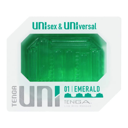 Tenga Uni Emerald Textured Finger Sleeve for Stroking and Clit Massage