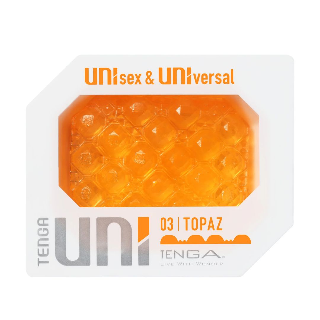 Tenga Uni Topaz Textured Finger Sleeve for Stroking and Clit Massage