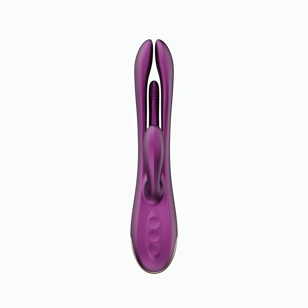 Terri App-Controlled Kinky Finger Tapping Rabbit Vibrator - Purple