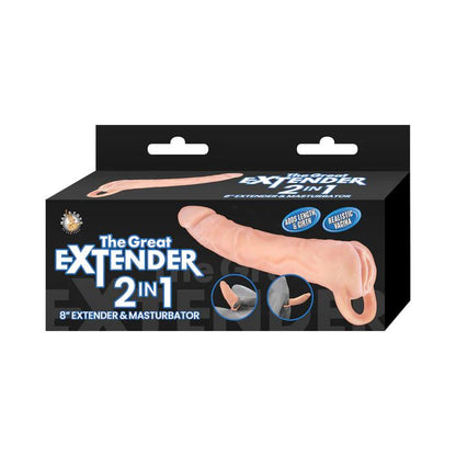 The Great Extender 2 in 1 8 Inch Penis Extender and Stroker - Vanilla