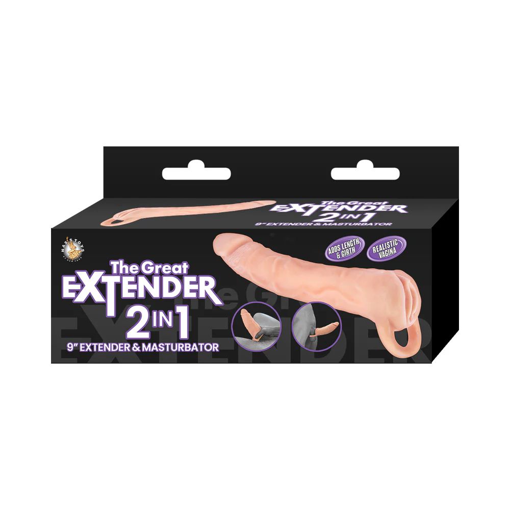 The Great Extender 2 in 1 9 Inch Penis Extender and Stroker - Vanilla