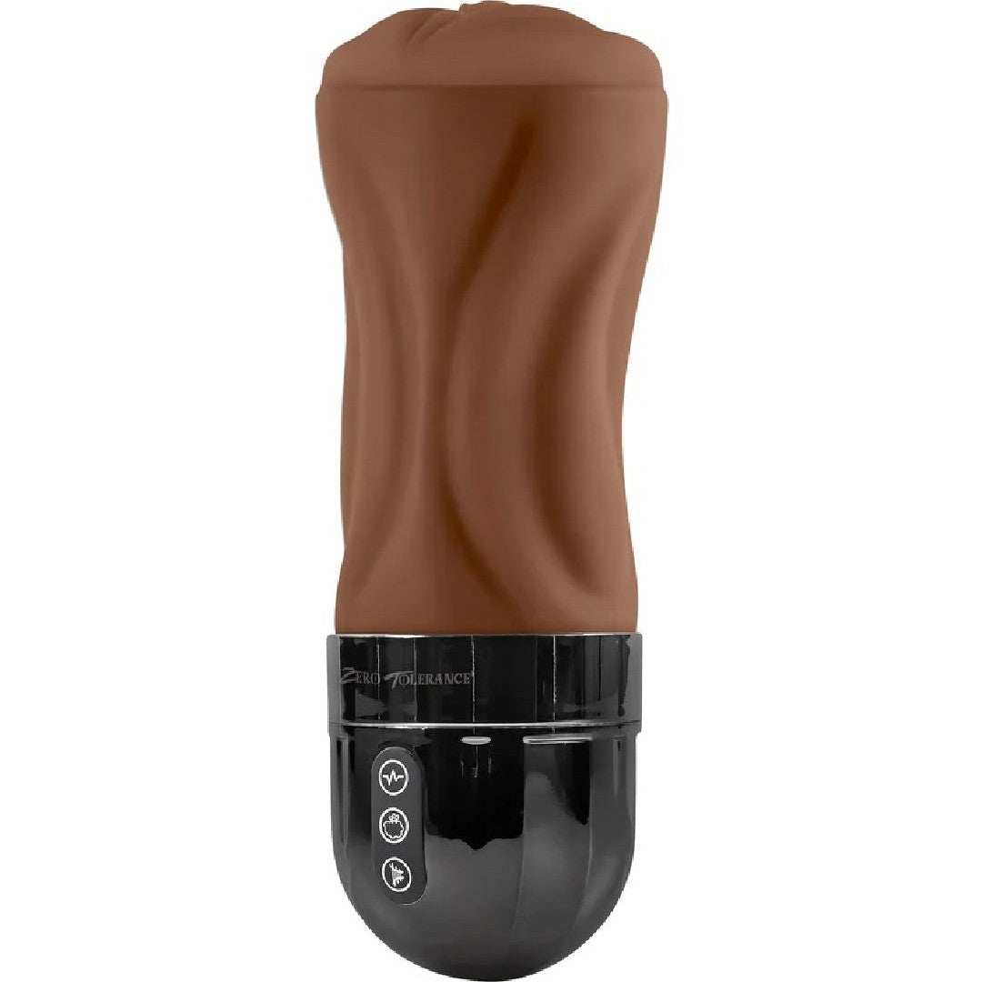 Tight Lipped Vibrating Chocolate Stroker with Suction + Free Movie Download