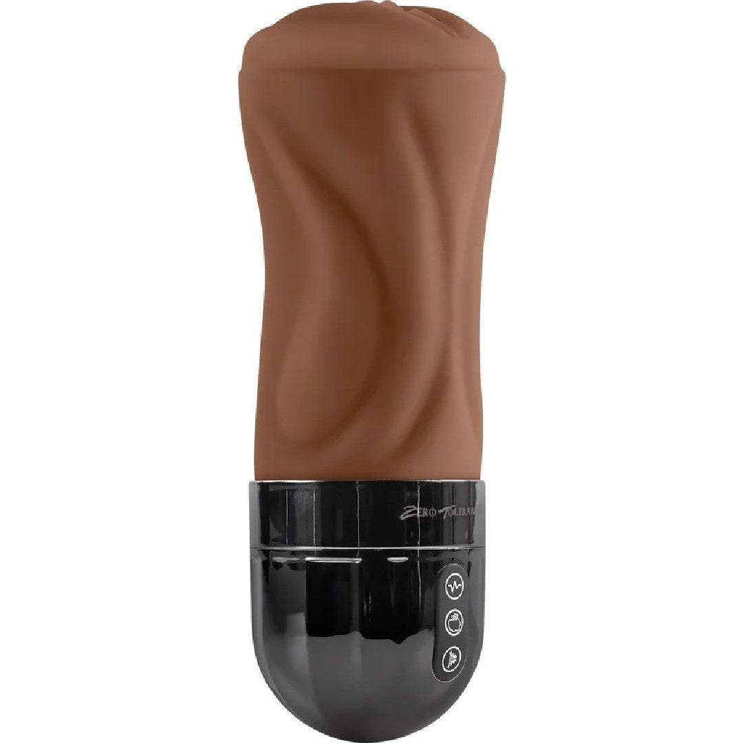 Tight Lipped Vibrating Chocolate Stroker with Suction + Free Movie Download