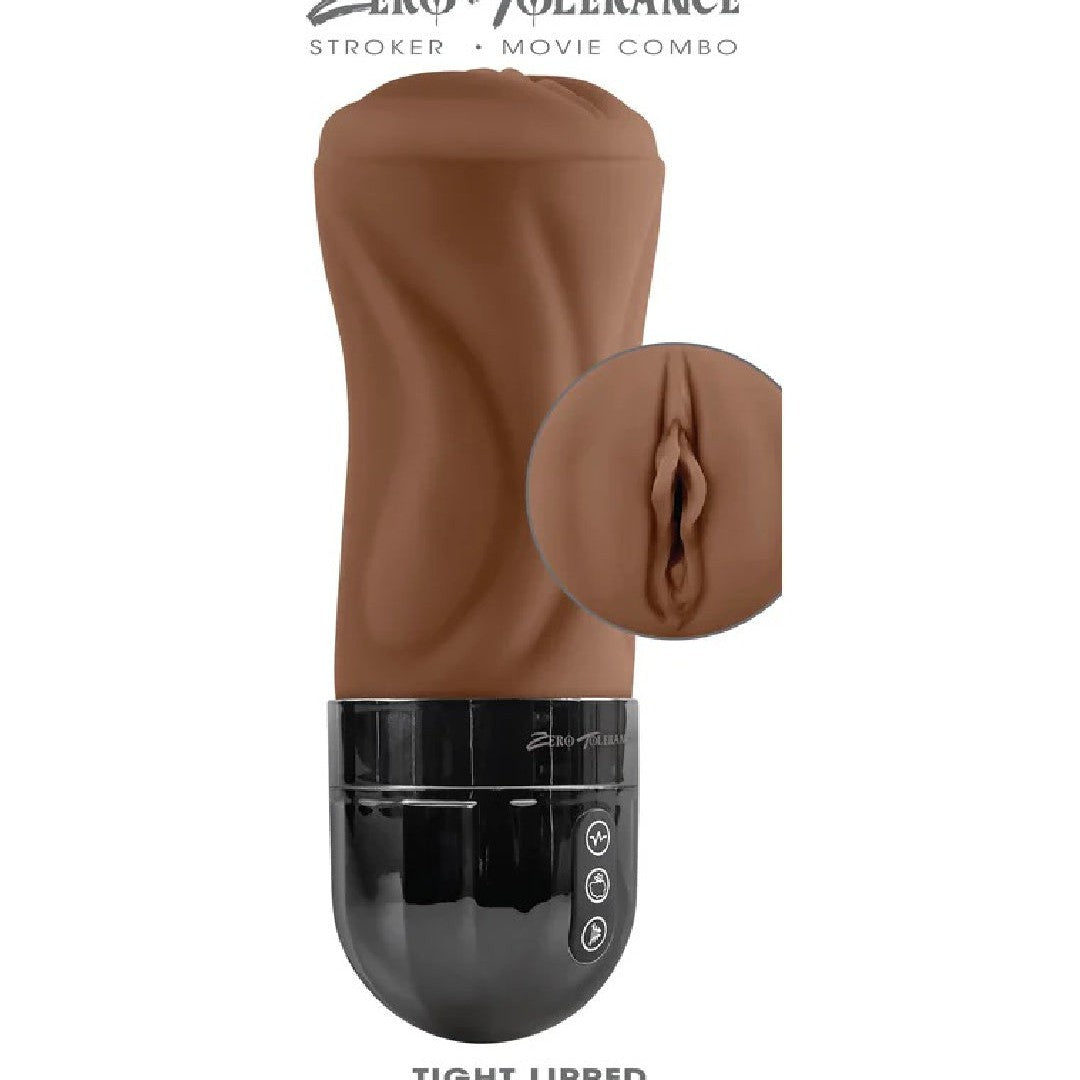 Tight Lipped Vibrating Chocolate Stroker with Suction + Free Movie Download