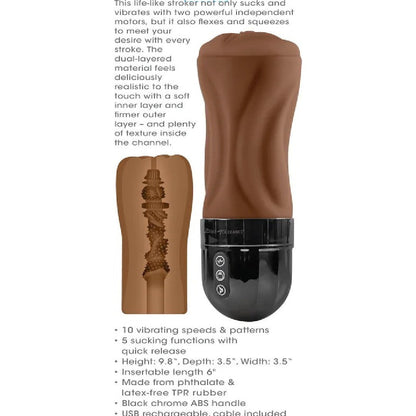 Tight Lipped Vibrating Chocolate Stroker with Suction + Free Movie Download