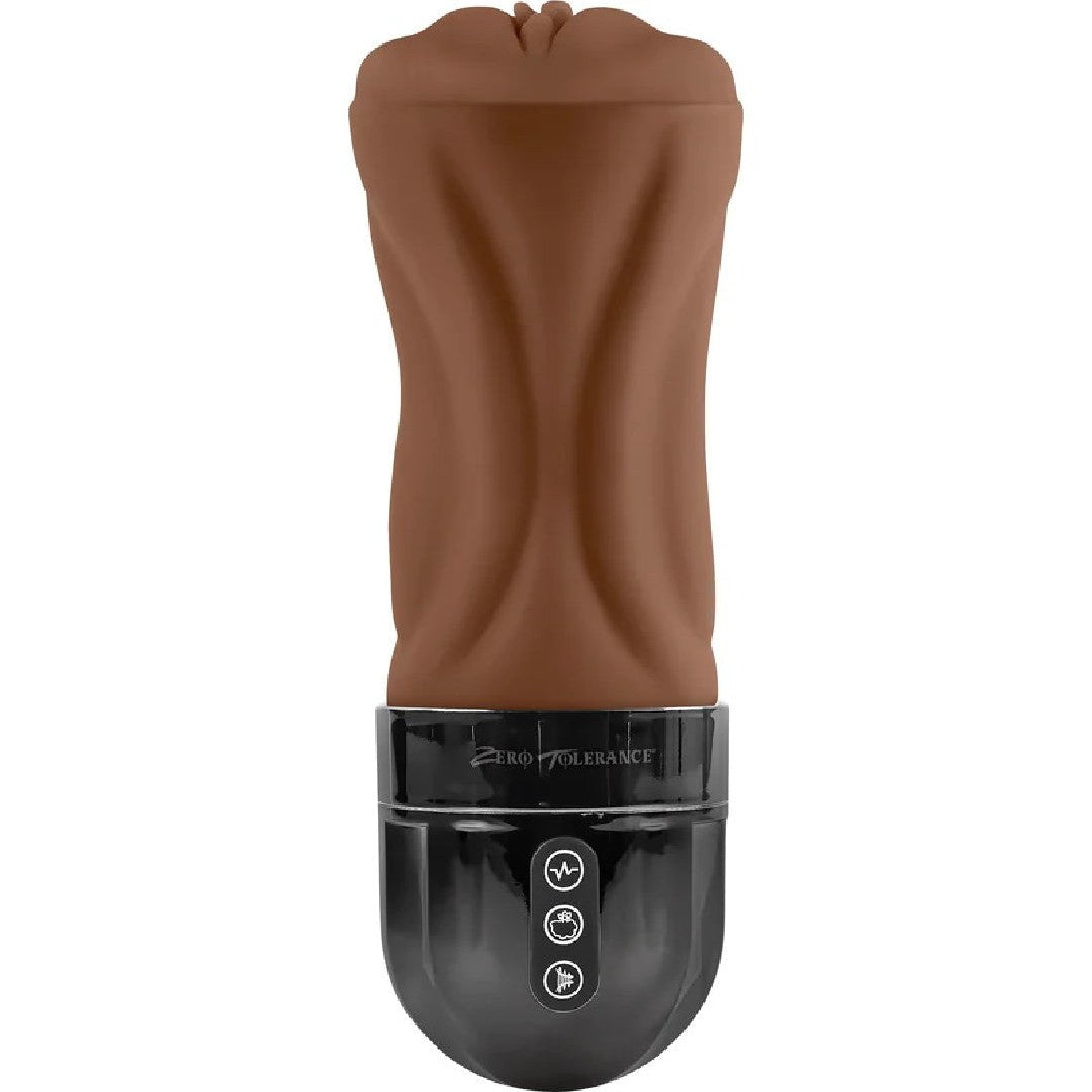 Tight Lipped Vibrating Chocolate Stroker with Suction + Free Movie Download