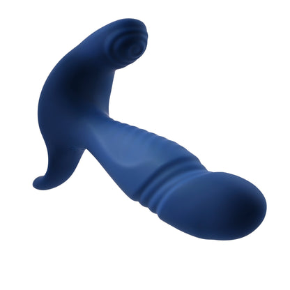 True Blue Rechargeable Thrusting Silicone Vibrator