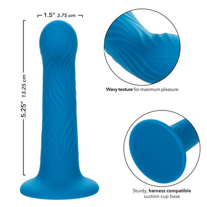 Wave Rider Ripple First Time G-Spot and Prostate Silicone Dildo