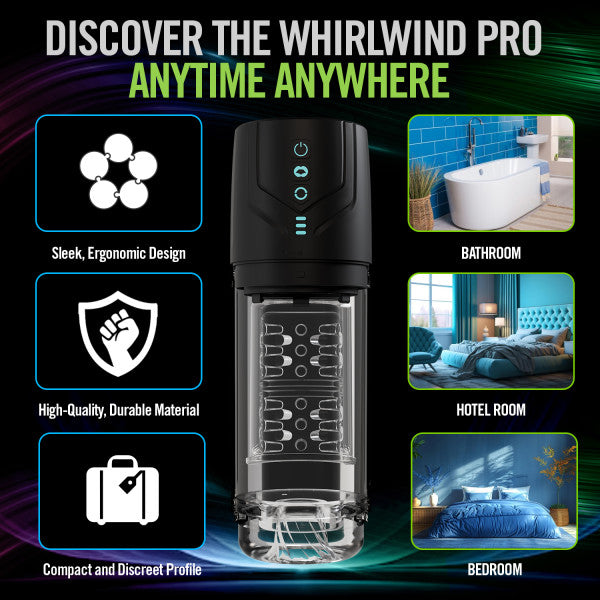 Whirlwind Pro Rotating, Sucking, Automatic Stroker