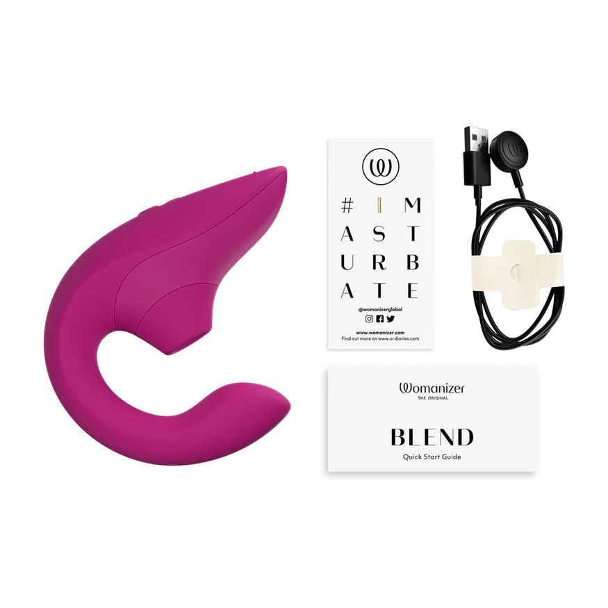 Womanizer Blend  Pleasure Air Clitoral & G-Spot Rabbit -  Pink