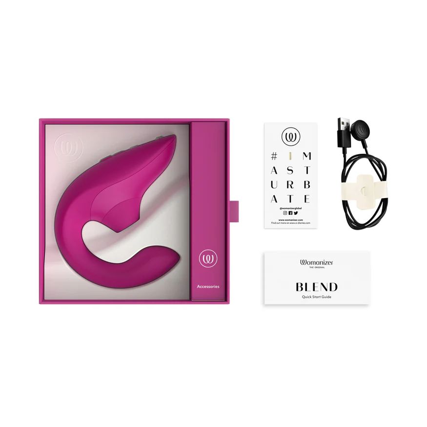 Womanizer Blend  Pleasure Air Clitoral & G-Spot Rabbit -  Pink