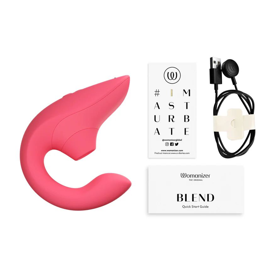 Womanizer Blend  Pleasure Air Clitoral & G-Spot Rabbit -  Rose