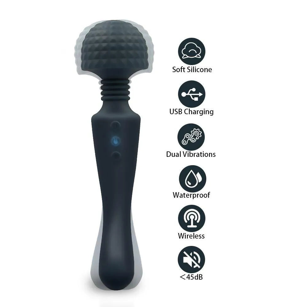 Double Heads Vibrating Wand Massager