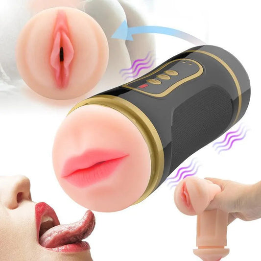 Dual Head Realistic Vibrating Pocket Pussy