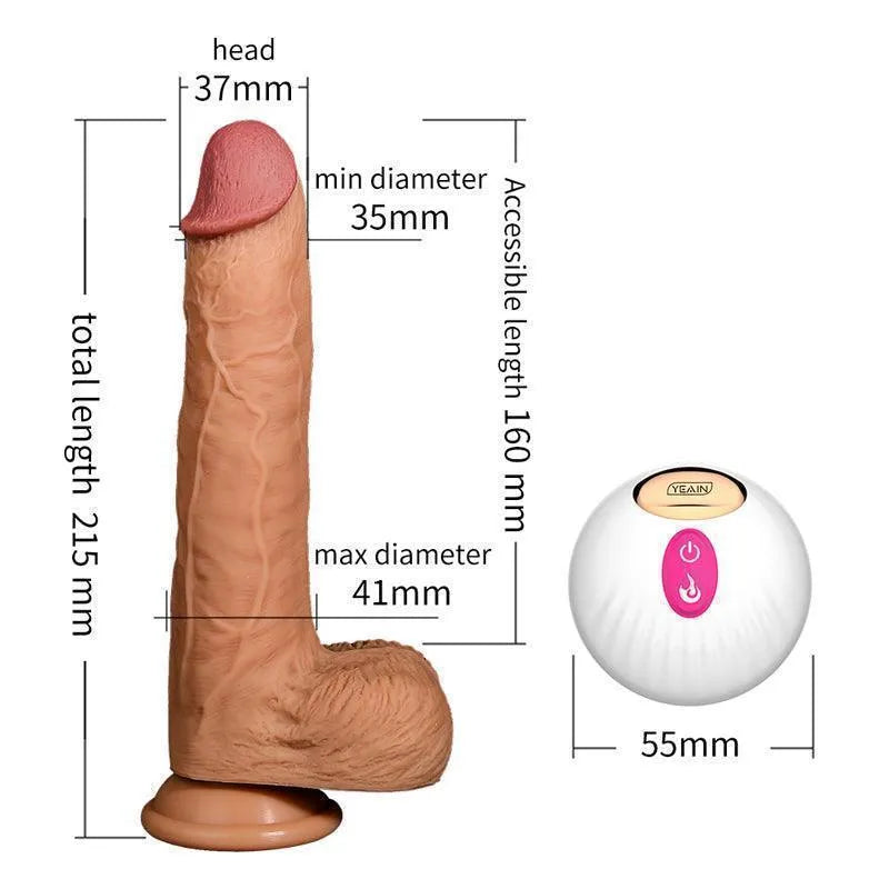 Realistic Thrusting Suction Cup Dildo Vibrator