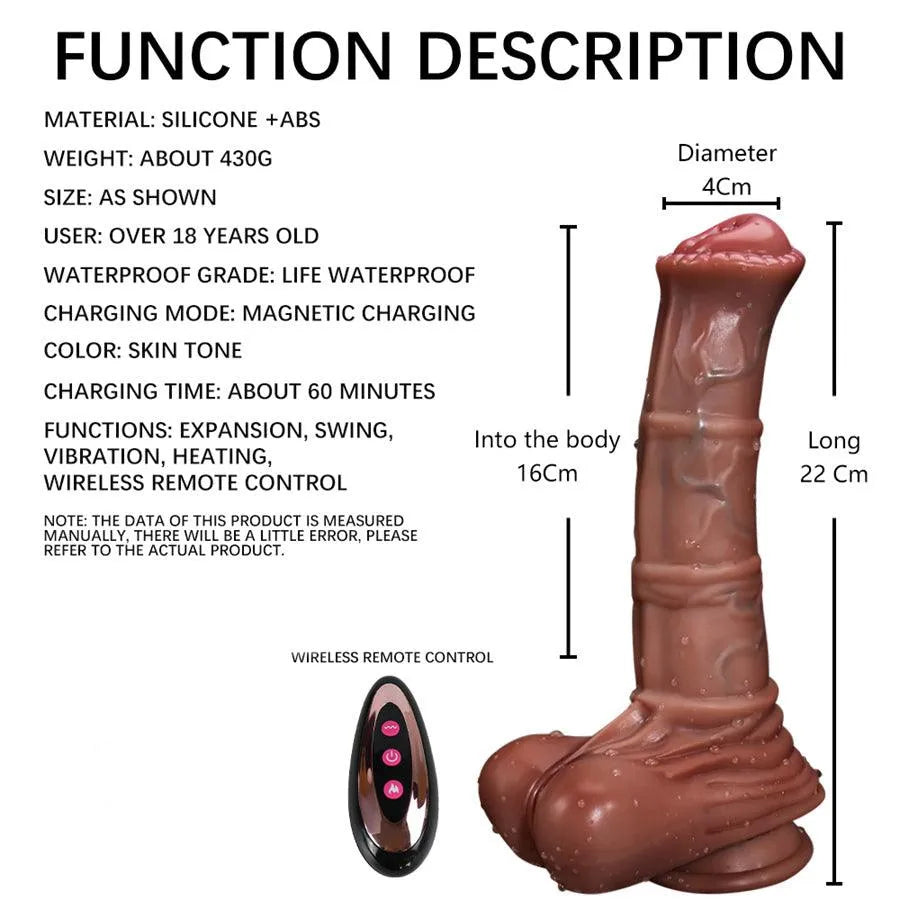 Remote Silicone Thrusting Horse Dildo