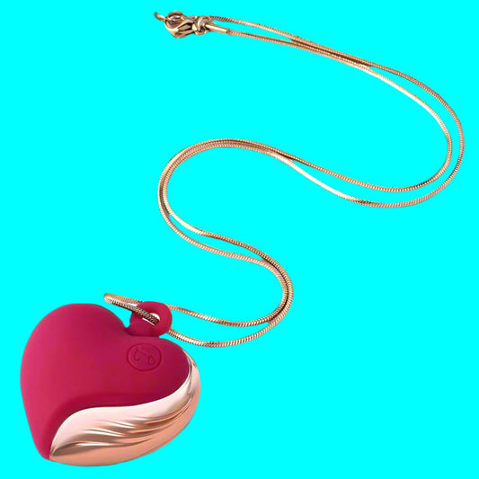 Beating Love Silicone Heart-Shaped Necklace Vibrator by Tracy's Dog